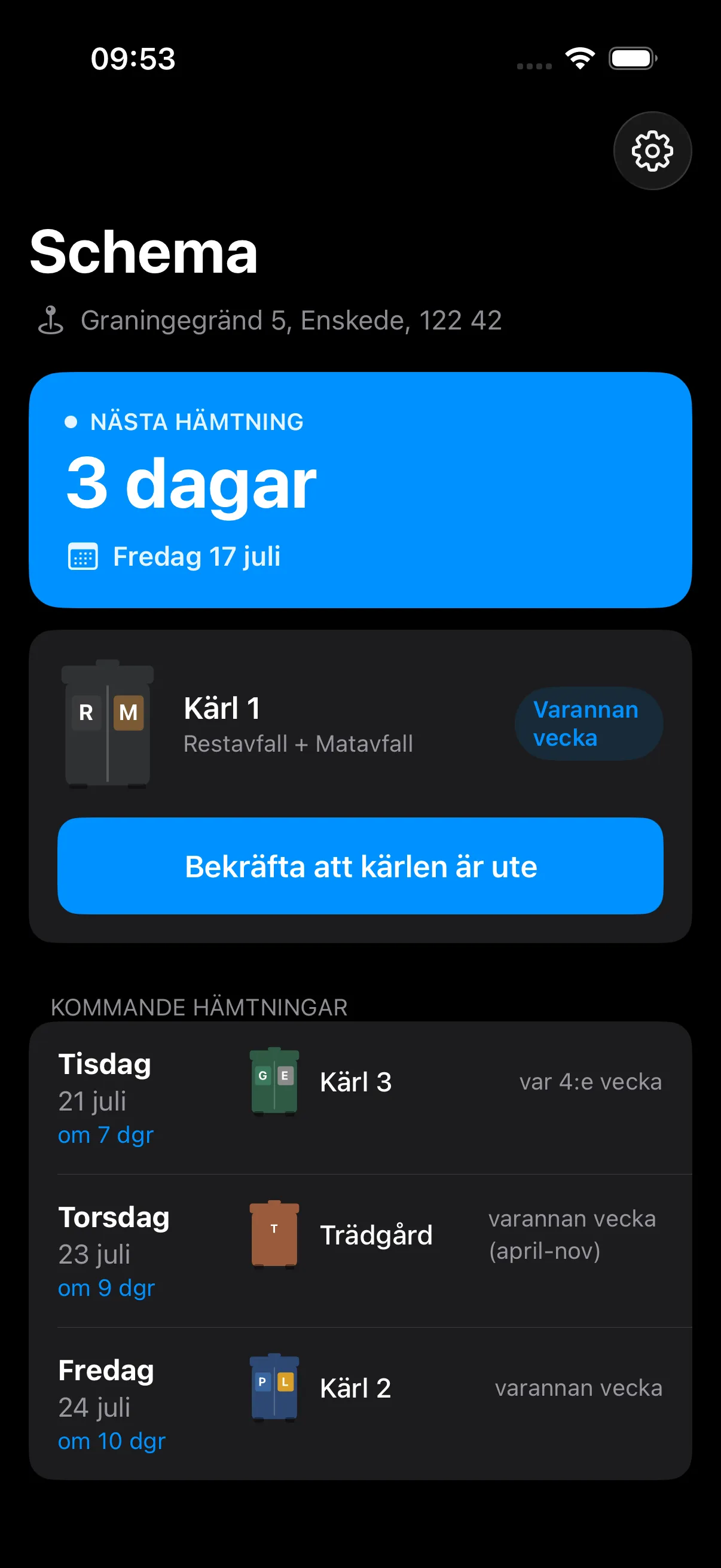 Missa aldrig sopbilen igen